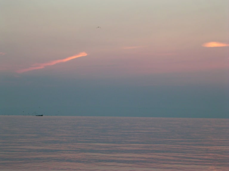 Pêcheur sur le Lac Léman à Yvoire